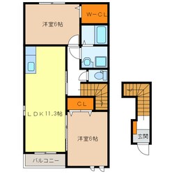 グランシャリオⅡ　Ａ・Ｂ棟の物件間取画像